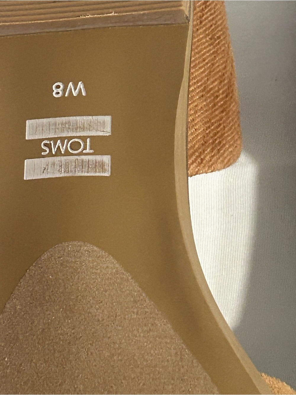 TOMS Tan Suede D'Orsay Pointed Flats - Picture 4 of 9